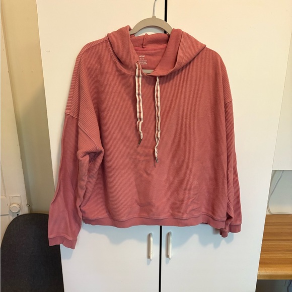 Aerie Pink Ribbed Hoodie and Jogger Set - Picture 2 of 9